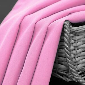 Dekorační krátký závěs s kroužky COLOR 160 jasná růžová 140x160 cm (cena za 1 kus) MyBestHome