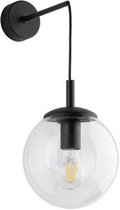 TK Lighting Esme nástěnné svítidlo 1x15 W černá-průhledná 5387