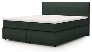 Postel s matrací a topperem SLEEP NEW tmavě zelená, 180x200 cm