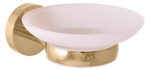 SLEZAK-RAV - Mýdlenka skleněná zlato Koupelnový doplněk COLORADO, Barva: zlato COA0300Z