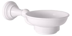 SLEZAK-RAV - Mýdlenka keramická bílá Koupelnový doplněk MORAVA RETRO, Barva: bílá MKA0300B