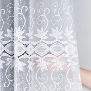 Bílá žakárová záclona JOVITA 400x150 cm