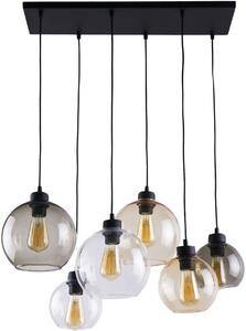 TK Lighting Cubus závěsné svítidlo 6x15 W černá-průhledná-jantarová-grafitová 2164
