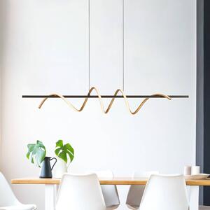 JUST LIGHT. GmbH Emanda LED závěsné světlo, železo, černá mosaz, stmívatelný, Černá, Obývací pokoj / jídelna, kov, Moderní