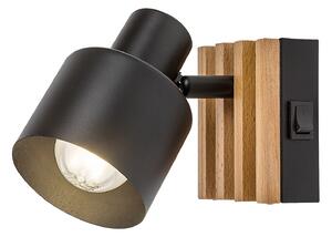 Rabalux Noxelle nástěnné svítidlo 1x10 W černá-dřevo 73420