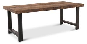 Jilmový stůl 120x80 cm s kovovou podstavou