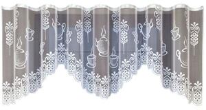 Dekorační žakárová záclona s řasící páskou SANDY 90 bílá 300x90 cm MyBestHome
