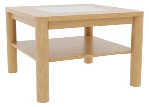 Konferenční stolek PEDRO sklo Rozměr: 90 x 90 cm, Odstín trend: B1 přírodní