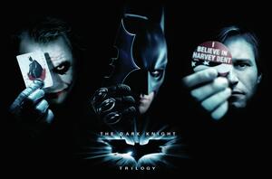 Umělecký tisk The Dark Knight Trilogy - Trio, (40 x 26.7 cm)