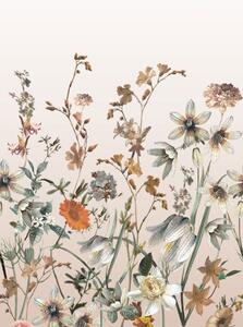 Vliesová květinová fototapeta na zeď, 159211, Vintage Flowers, Esta Home