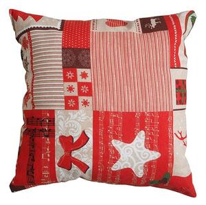 B.E.S. - Petrovice, s.r.o. Vánoční dekorační polštářek 45x45 - Vánoční patchwork II