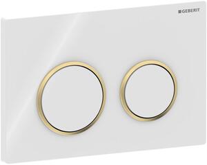 Geberit Omega20 splachovací tlačítko pro WC bílá-zlatá 115.085.KK.1