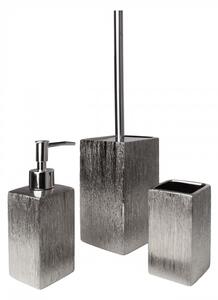 Koupelnový keramický set FLOSS stříbrná Mybesthome název: toaletní štětka