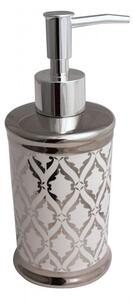 Koupelnový keramický set GLAZE stříbrná Mybesthome název: dávkovač na mýdlo