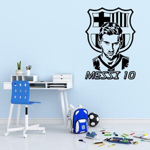 Živá Zeď Samolepka Lionel Messi 10 Barva: černá