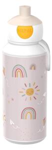 Béžová plastová dětská lahev 400 ml Sunshine & Rainbow – Mepal