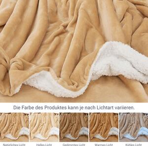 Fleecová deka 220x240 cm velbloudí