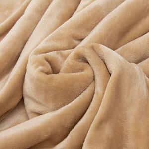 Fleecová deka 220x240 cm velbloudí