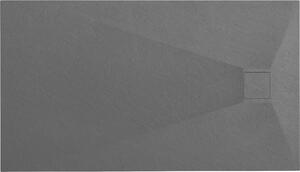 Sprchová SMC vanička REA MAGNUM 80x120 cm - imitace kamene - černá