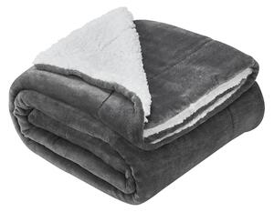 Fleecová deka 220x240 cm tmavě šedá