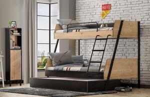 Čilek Studentská patrová postel s matracemi (90x200-120x200 cm) Black