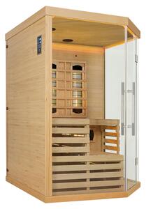 Infračervená sauna Kiruna150 s duální technologií a dřevem Hemlock