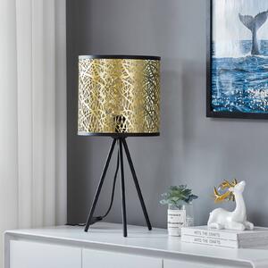 Stolní lampa Lindby Yonah, zlatá barva, kov, 56 cm, E27