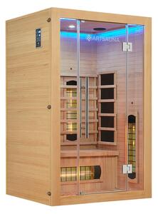 Infračervená sauna Kiruna120 s duální technologií a dřevem Hemlock
