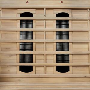 Infračervená sauna Kiruna120 s duální technologií a dřevem Hemlock
