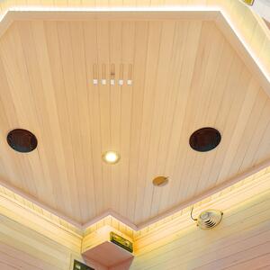 Infračervená sauna/tepelná kabina Nyborg E150K s keramikou, panelovým radiátorem a dřevem Hemlock