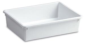 Organizér, úložný box do hlubokých skříní a spíží, TRAY - 53 x 35 x 12cm, bílá
