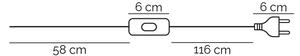 ONLI - Stolní lampa ZOE 2xE14/6W/230V 65 cm bílá