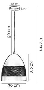 ONLI - Lustr na lanku POLLY 1xE27/22W/230V černá