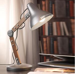 ONLI - Stolní lampa ARCHITETTO 1xE27/22W/230V 62 cm šedá/hnědá