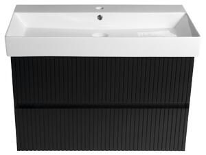 Sapho FILENA umyvadlová skříňka 82x51,5x43cm, černá mat strip