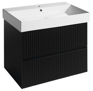 Sapho FILENA umyvadlová skříňka 67x51,5x43cm, černá mat strip
