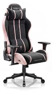 Látková herní židle černo-růžová Diablo X-One 2.0 Akira Pink Small