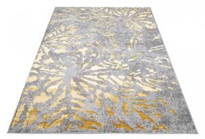 Exkluzivní moderní šedý koberec se zlatým motivem Šířka: 80 cm | Délka: 150 cm