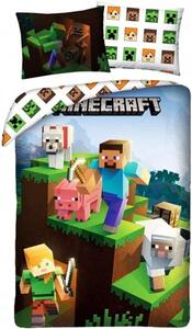 Bavlněné ložní povlečení Minecraft - motiv Animals - 100% bavlna - 70 x 90 cm + 140 x 200 cm