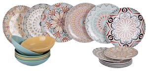 VILLA D’ESTE HOME TIVOLI Porcelánový jídelní set Sharm, 18 kusů, různé dekory