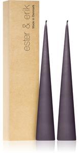 Ester & erik cone candles muted mauve (no. 42) dekorativní svíčka 2x25 cm