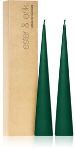 Ester & erik cone candles marble green (no. 58) dekorativní svíčka 2x25 cm