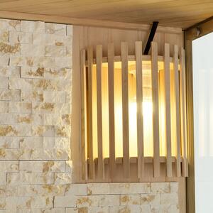 Tradiční saunová kabina / finská sauna Espoo200 s kamennou stěnou Premium - 200 x 200 cm 8 kW