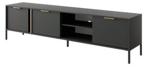 TV stolek/skříňka Lyran 3D (antracit + zlatá)