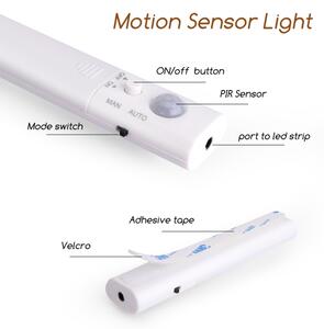 Aigostar - LED Stmívatelný pásek se senzorem 1m LED/2W/4xAAA 3000K IP65