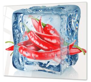 Ochranná deska chilli v ledové kostce - 50x70cm / Bez lepení na zeď