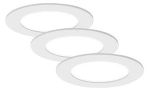 BRILONER 3ks sada LED vestavné svítidlo, pr. 12 cm, 7 W, bílé IP44 BRI 7115-436