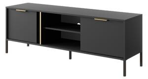 TV stolek/skříňka Lyran 2D (antracit + zlatá)