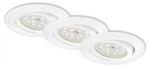 BRILONER 3ks sada LED vestavné svítidlo, pr. 8,2 cm, 3,5 W, bílé BRI 7172-036