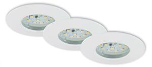 BRILONER 3ks sada LED vestavné svítidlo, pr. 7,5 cm, 6,5 W, bílé IP44 BRI 7295-036